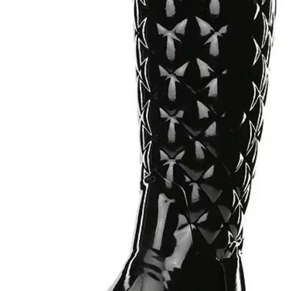 Hunter Women’s Tall Refined Quilted Gloss Rain Boots - Picture 1 of 3